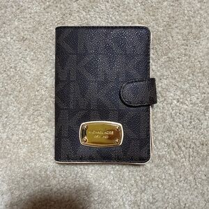 Michael Kors Black Wallet with Gold Accents